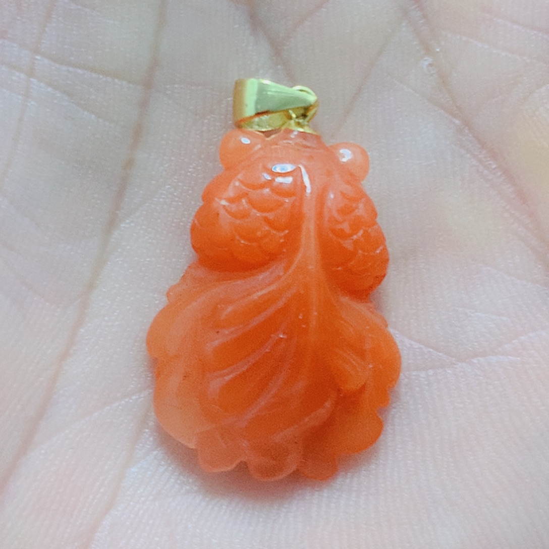 南红玛瑙银S925镶嵌吊坠(不含链)