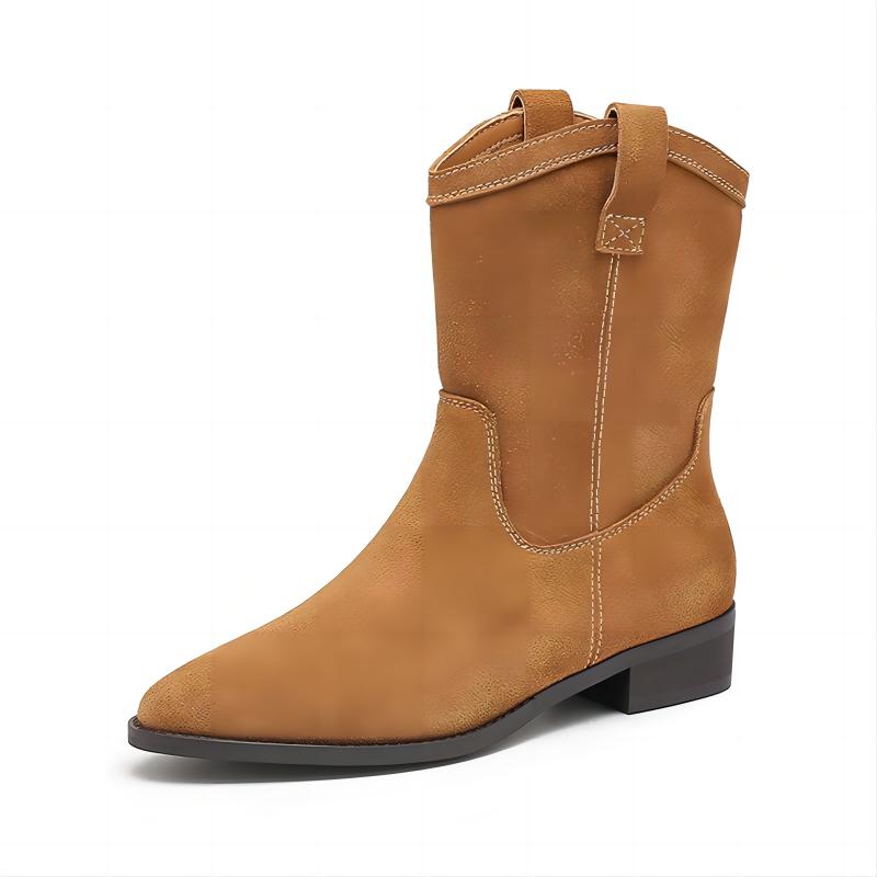 【钟意】X014依思Q驼色时尚百搭低靴86126