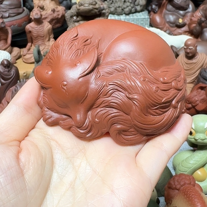 紫砂茶宠九尾狐狐