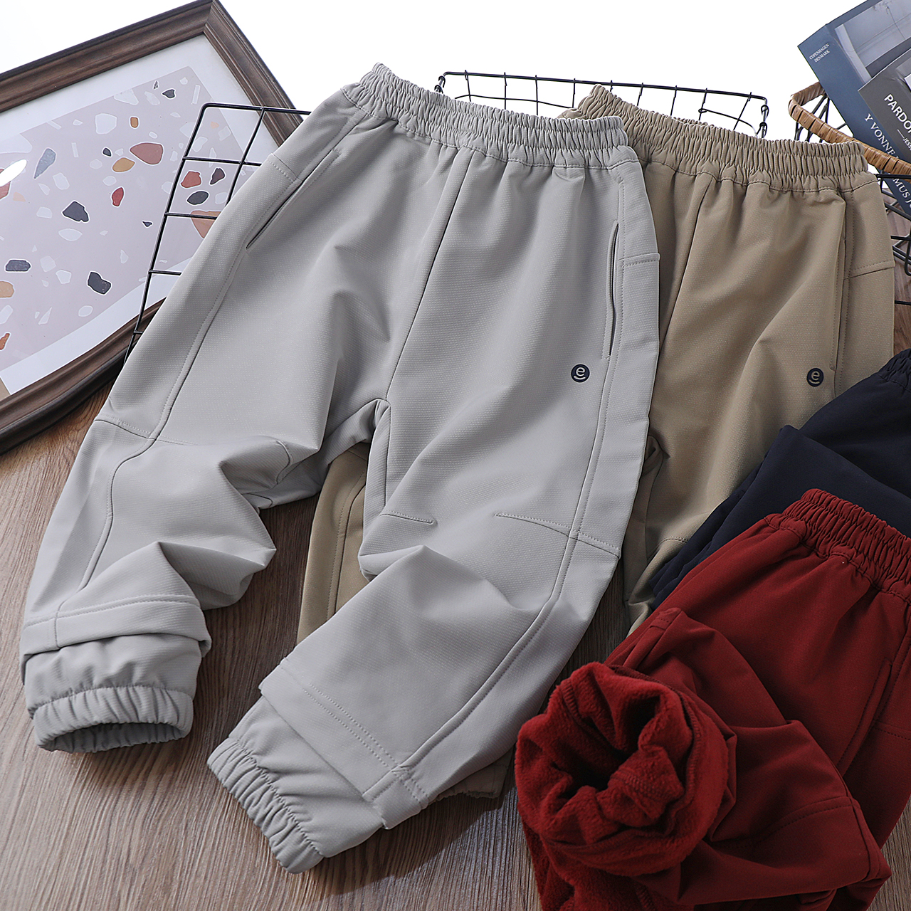 男童加绒裤子2025秋冬新款儿童加厚保暖运动裤中大童休闲时尚卫裤