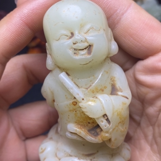 白玉菩提吊坠摆件