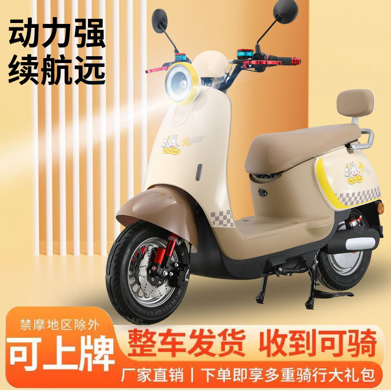 2025新款电动车小龟王电动摩托车成人家用女士电瓶车小型48v60v72