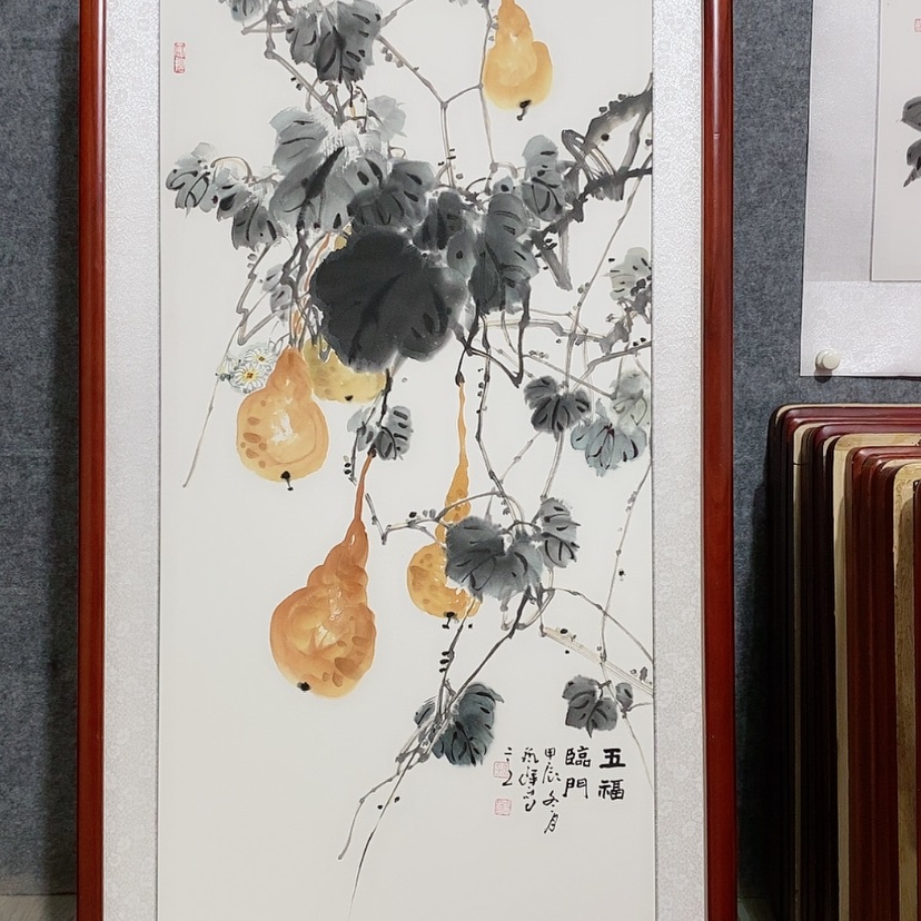 【闪购商品】国画书画作品带框125×65厘米