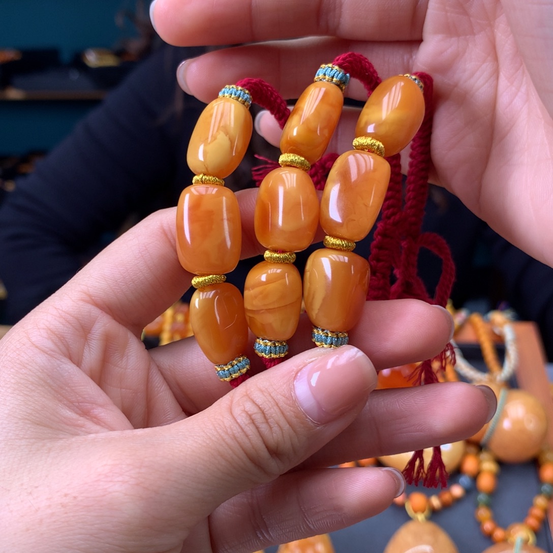 蜜蜡未镶嵌手绳多样性发一