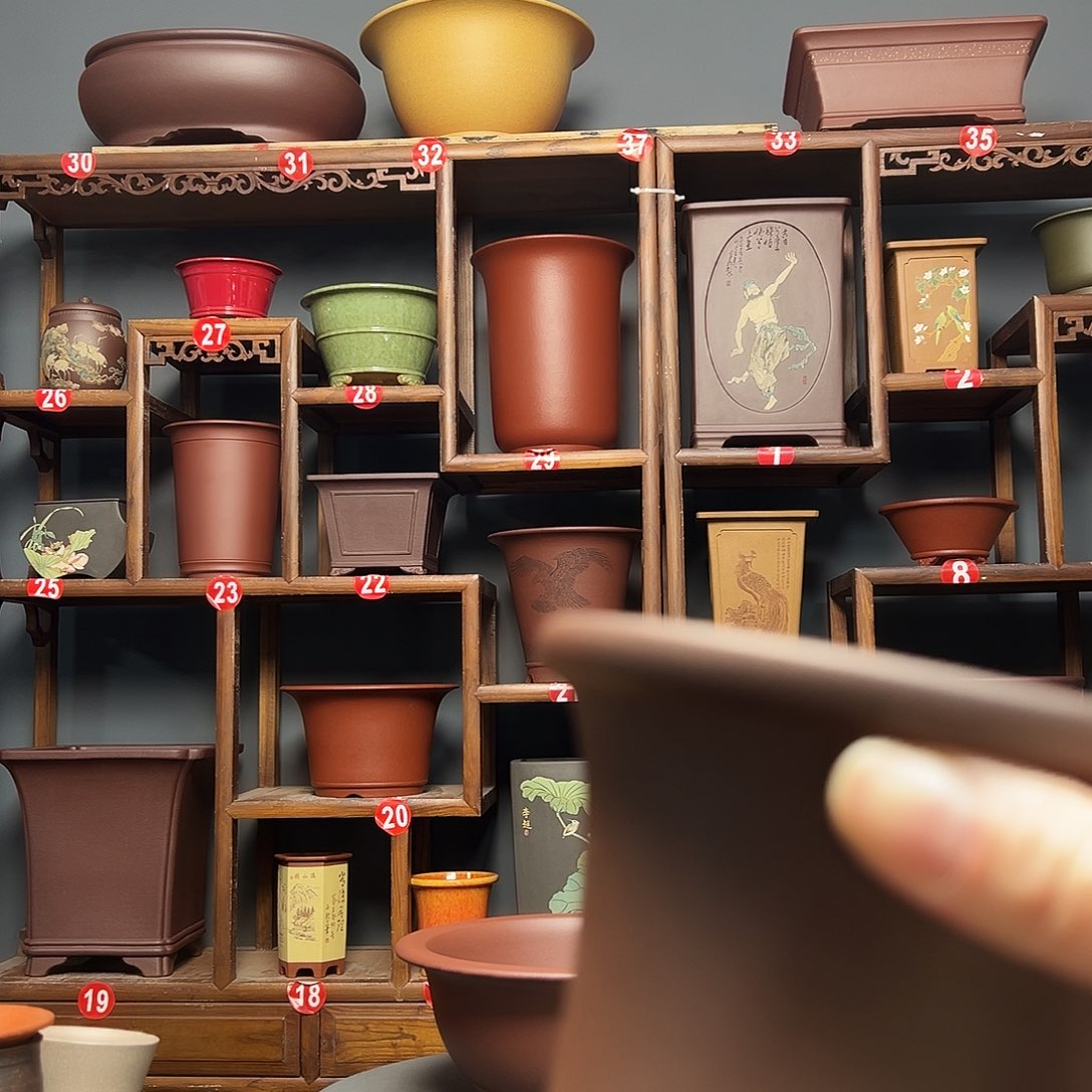 听***荷紫砂花盆紫砂花盆