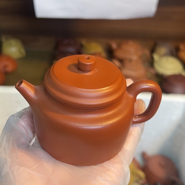 茶壶紫砂宜兴紫砂壶朱泥120