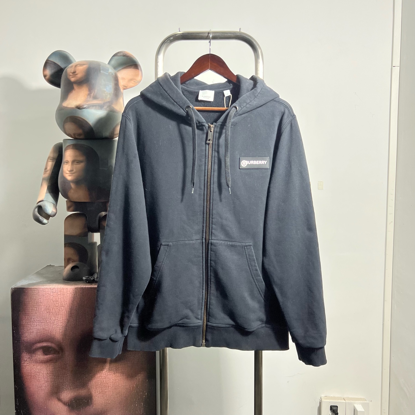 99新 BURBERRY/博柏利 巴宝莉手臂格纹拉链外套T0818尺码：M