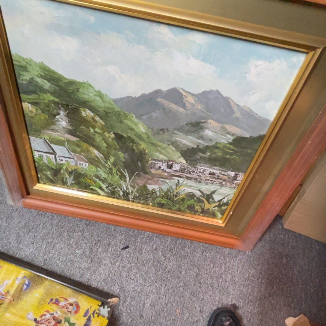 埃***克中古框画框子磕碰玻璃不包运损