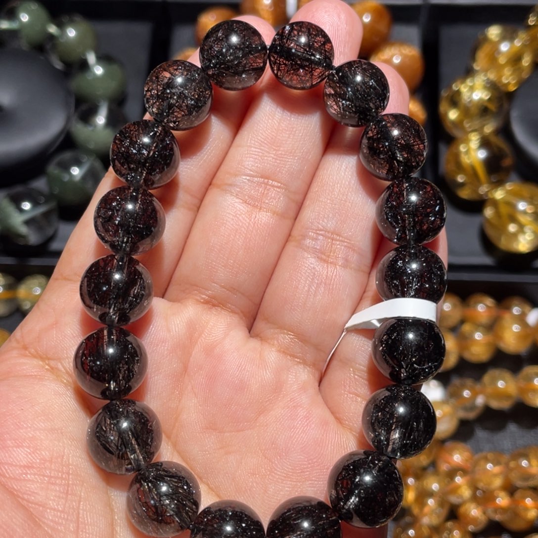 水晶手链未镶嵌金发晶手链11.5mm左右