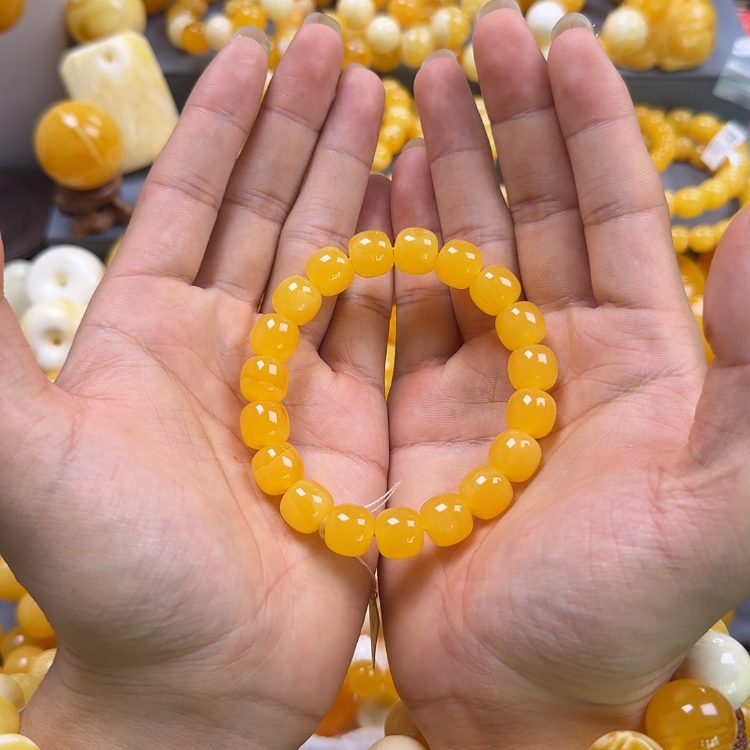 琥珀珠宝奇石未镶嵌同料12mm