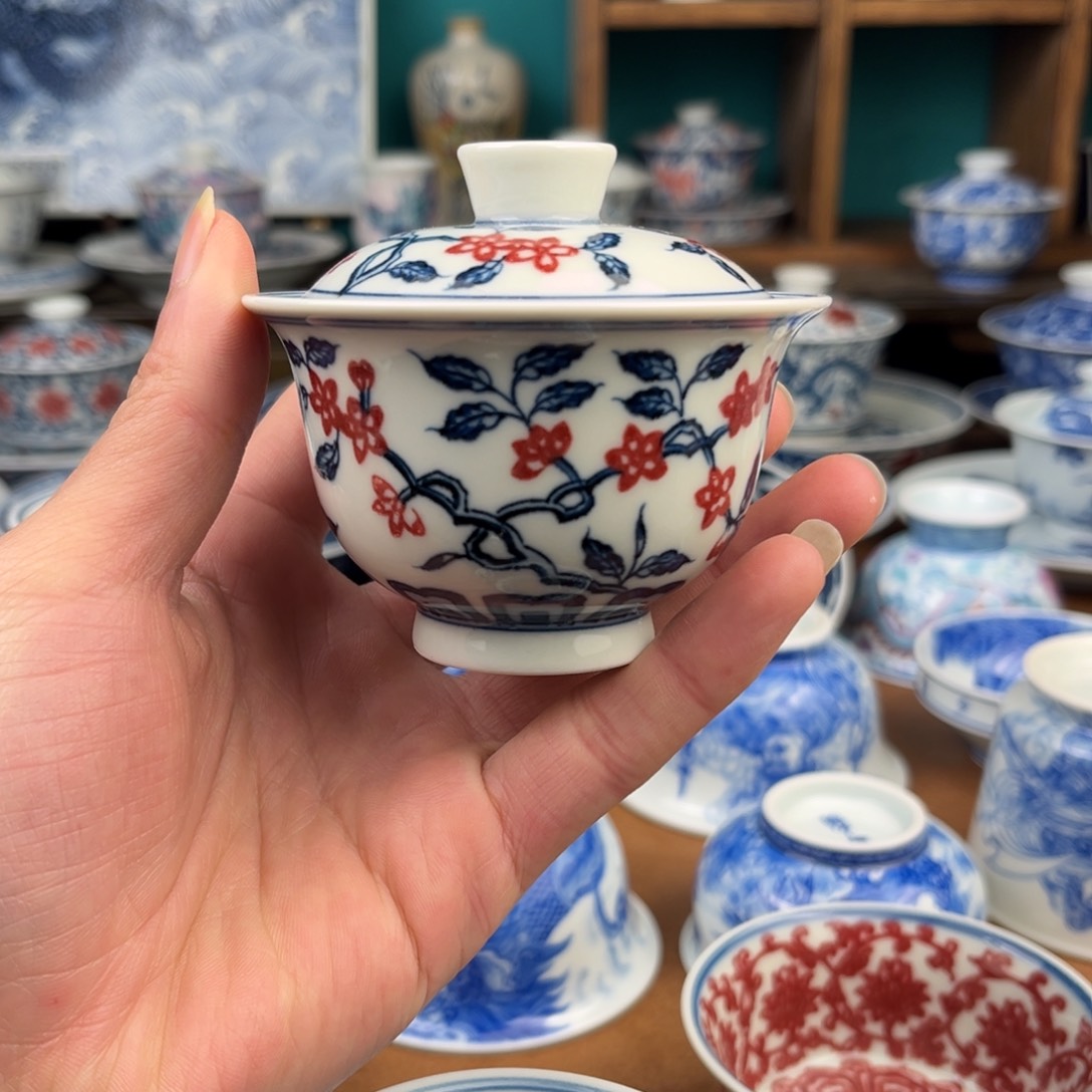 瓷片盖碗80cc小容量哈哈哈哈