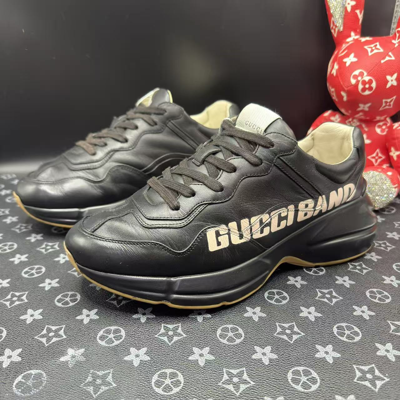 95新 GUCCI/古驰 黑色老爹鞋41.5欧ddm3398 微瑕确认好成色再拍