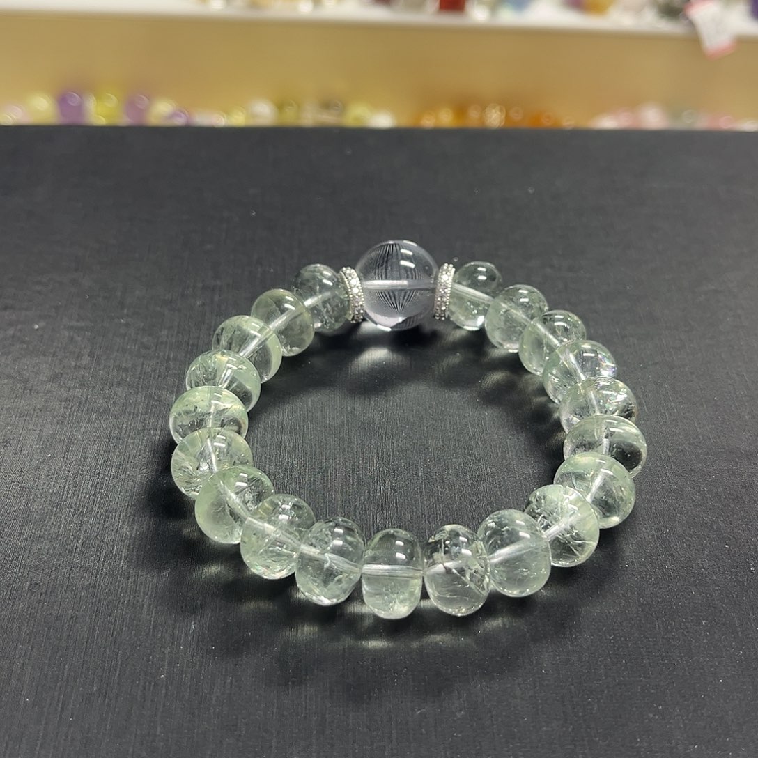 手链水晶未镶嵌绿水晶设计款手串