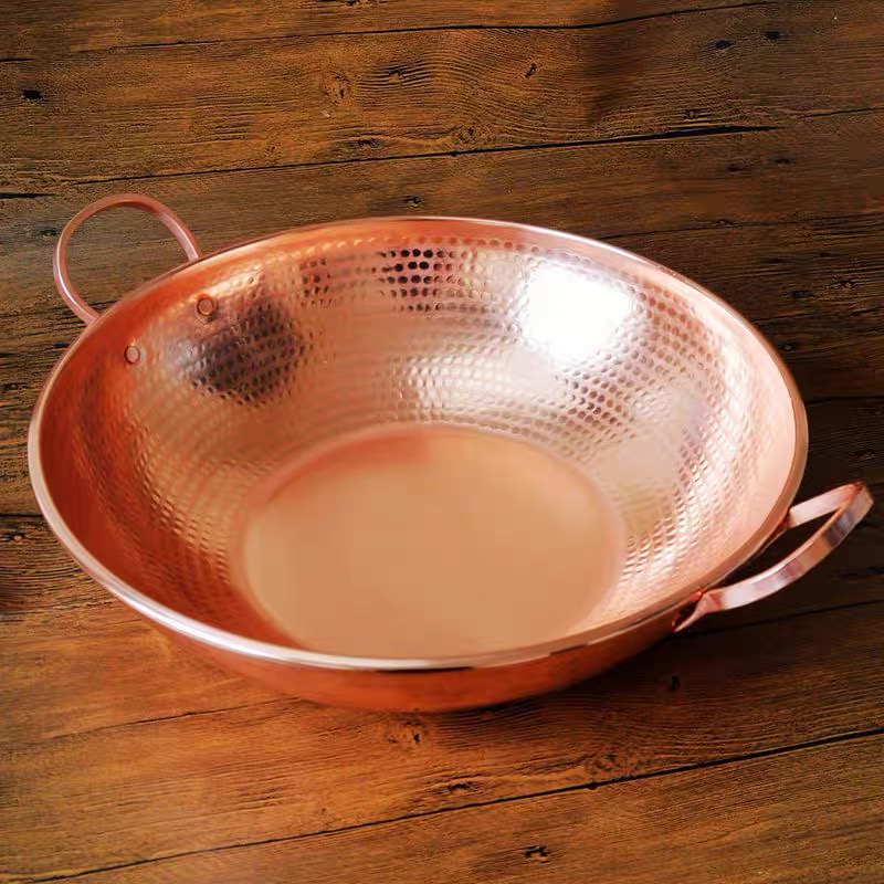 ZM2113家用双耳铜炒锅