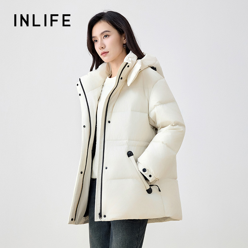 [粉丝专享]inlife冬季新款高级白鸭绒加厚保暖羽绒服D410BY9639