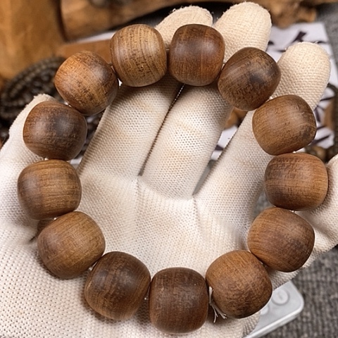 檀香木手串/手链老山檀香黑肉17/18老型珠沉水