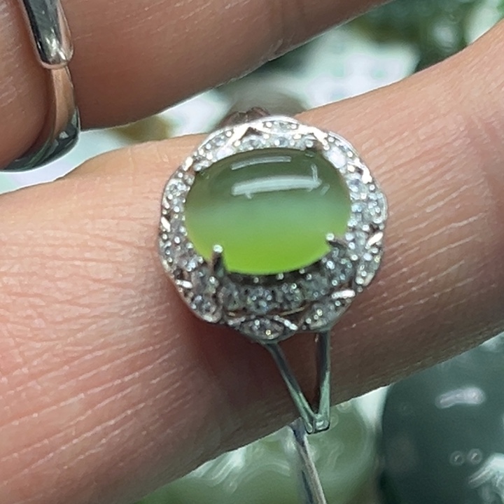 和田玉（碧玉）戒指未镶嵌