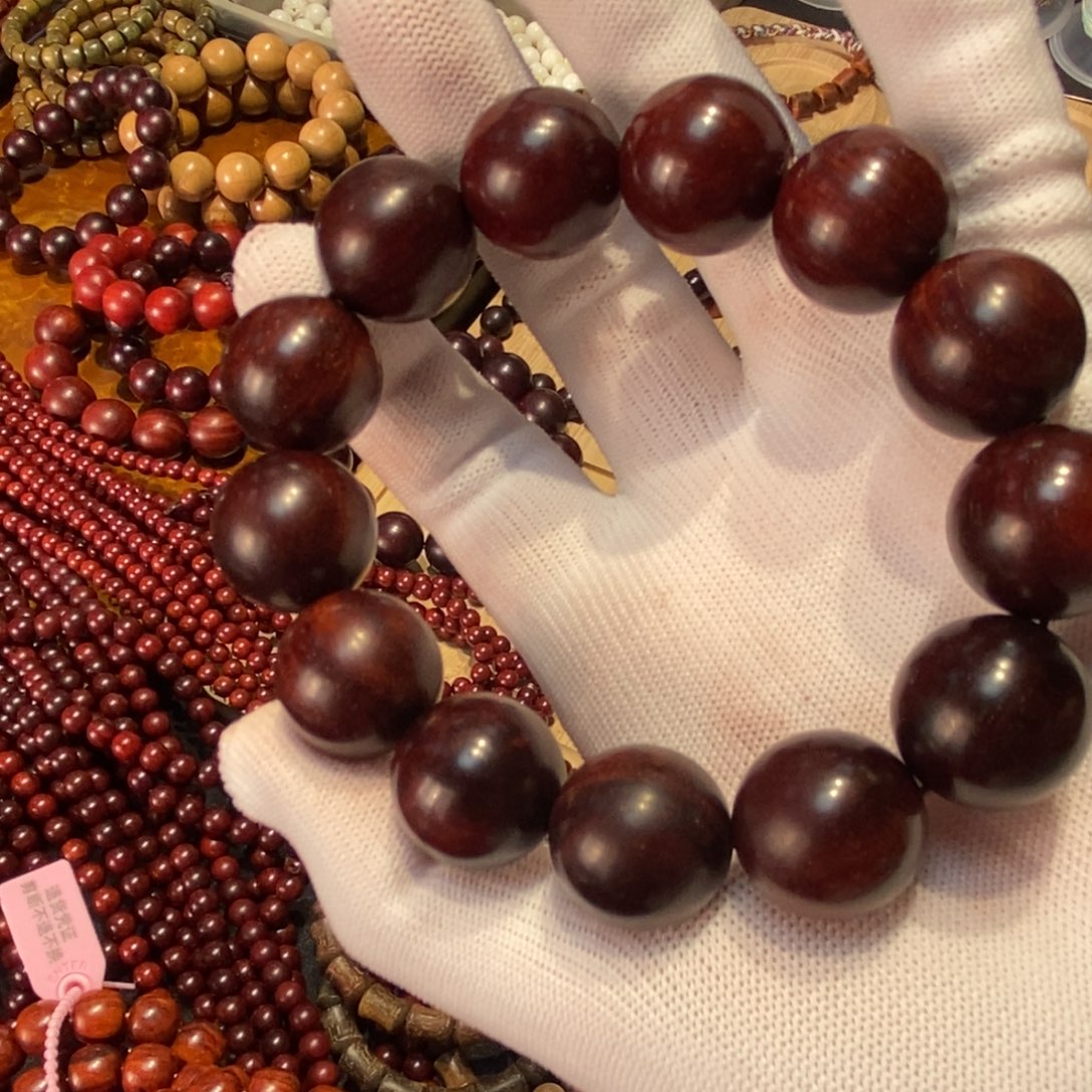 闪***豆小叶紫檀手串/手链1.8拆房