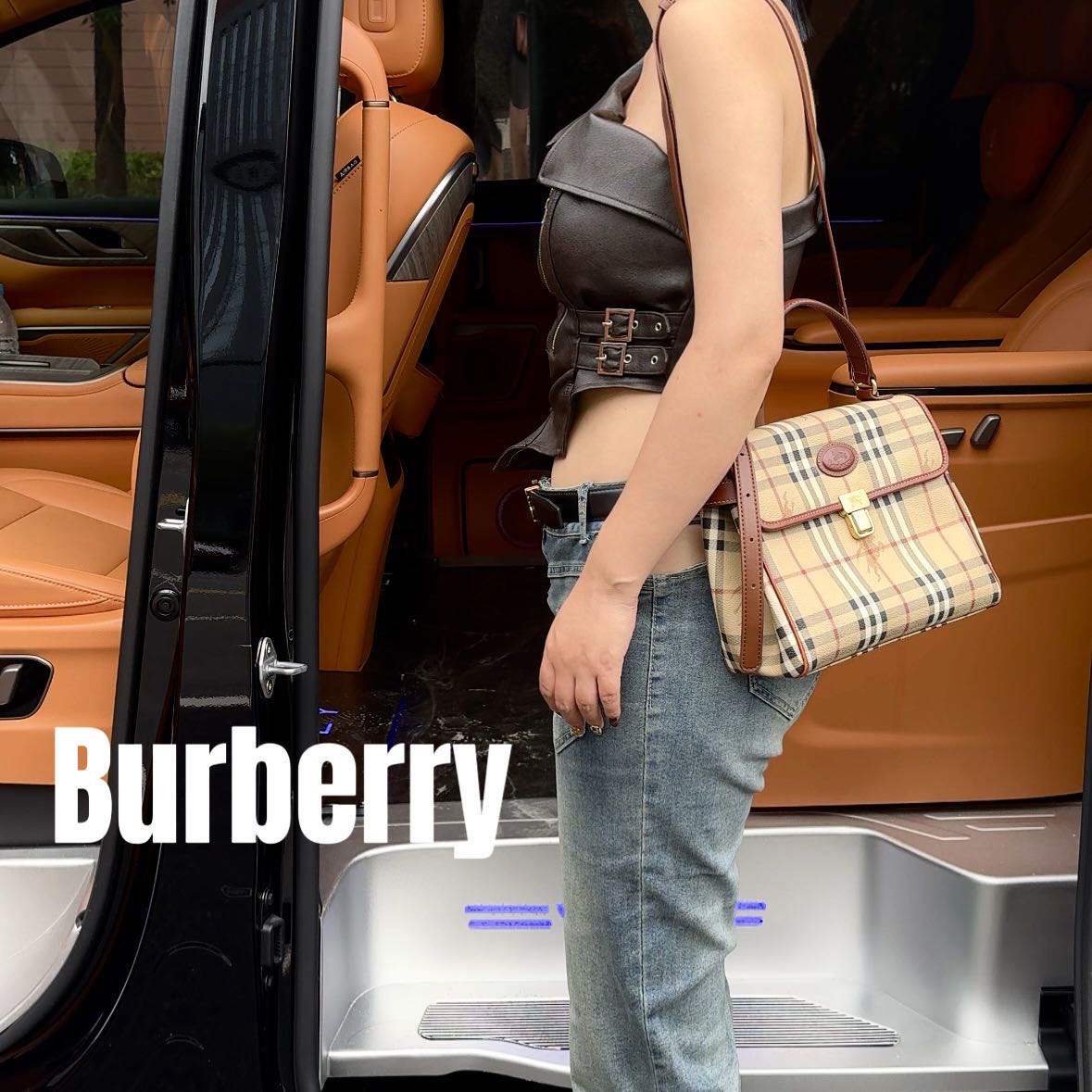 修复品619068/BURBERRY/博柏利金扣凯莉包