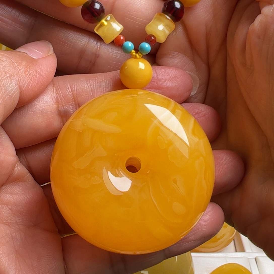 蜜蜡毛衣链未镶嵌无优化