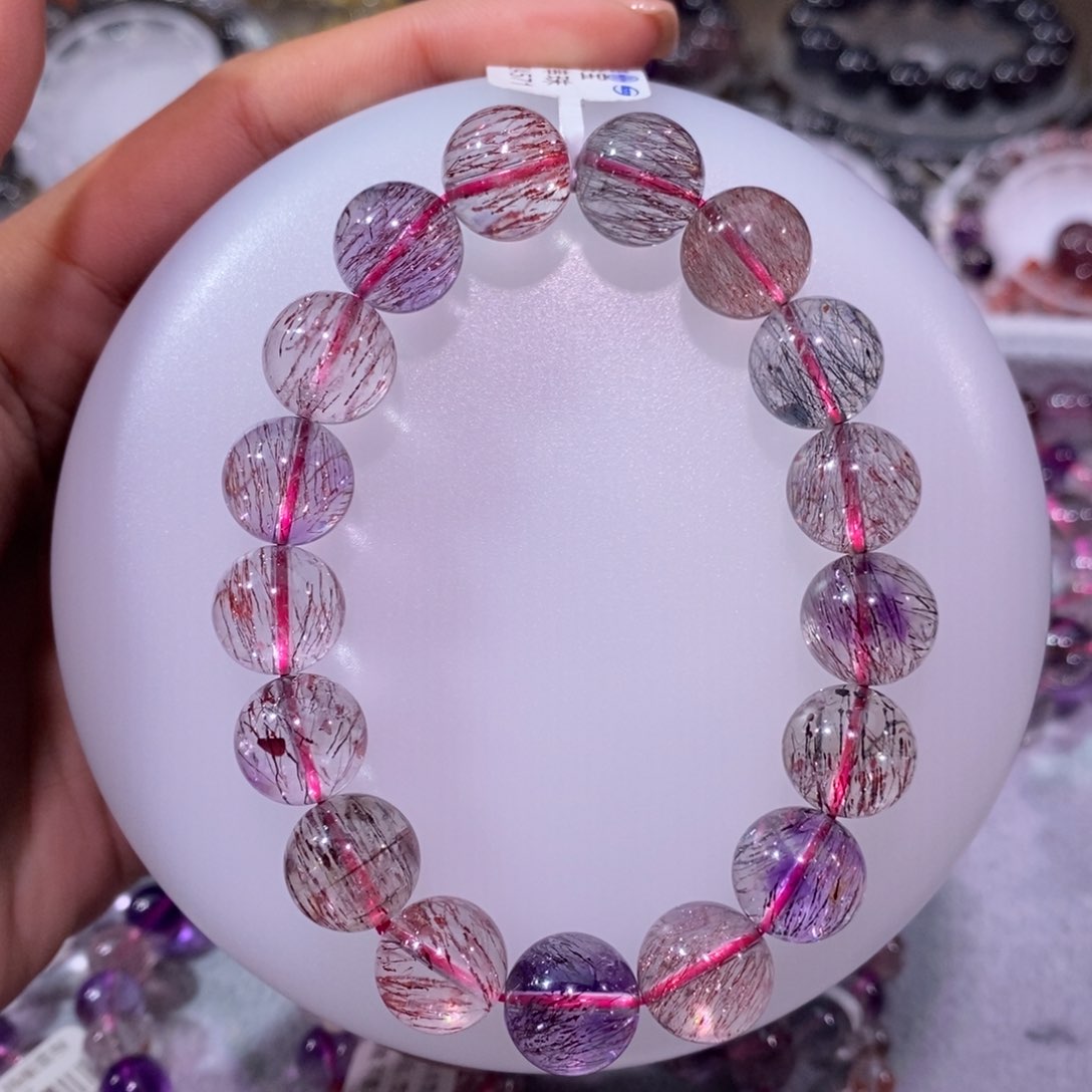 水晶手串未镶嵌超七12+