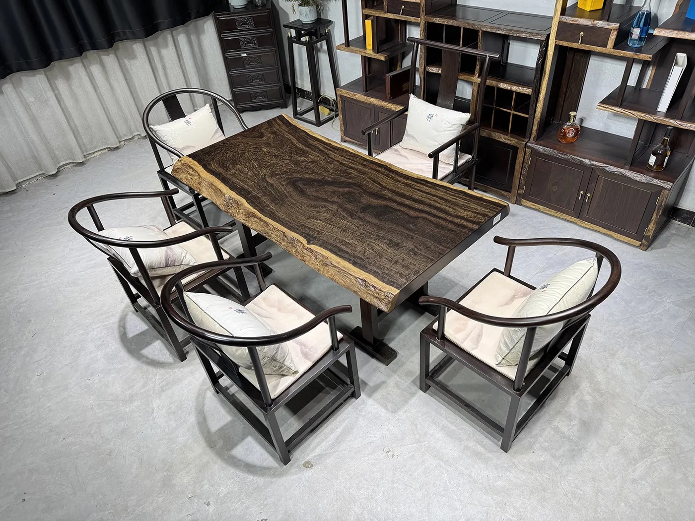 铭板印象刚果黑檀实木大板茶桌全款改价下单链接