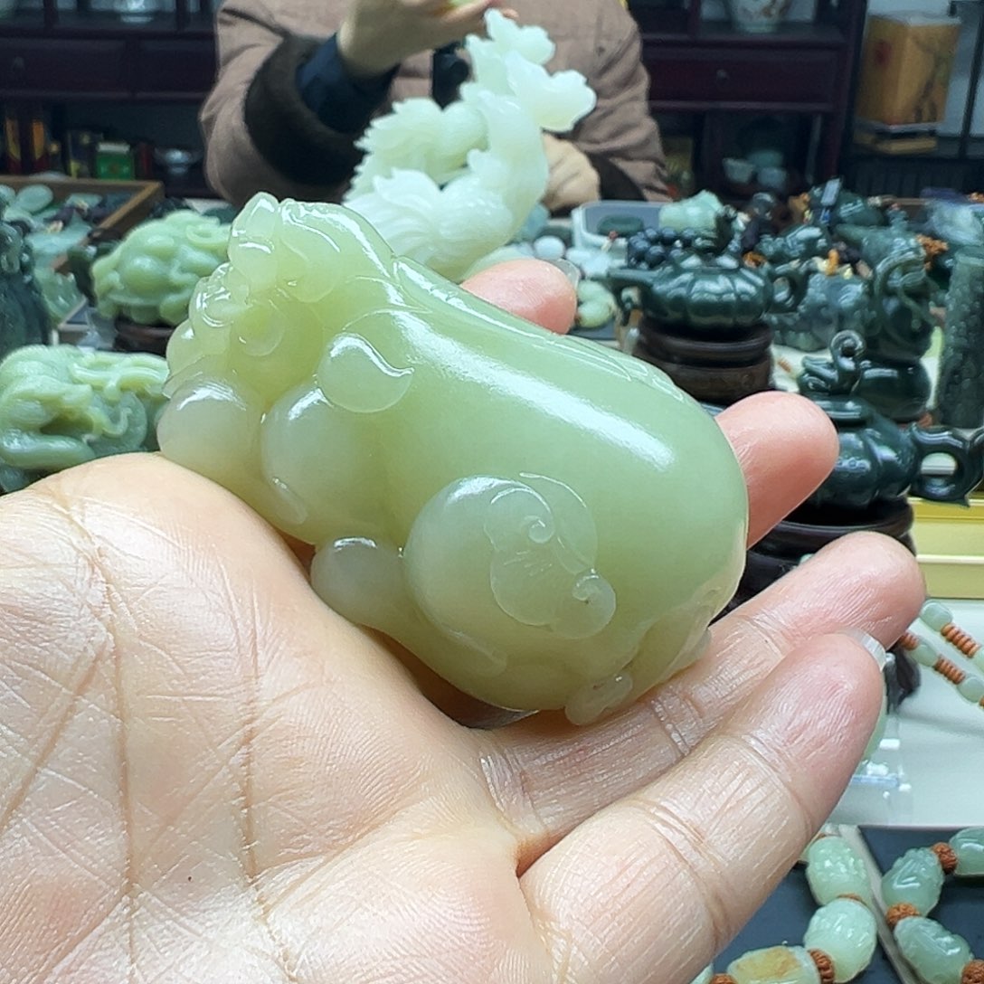 止***水和田玉未镶嵌挂件