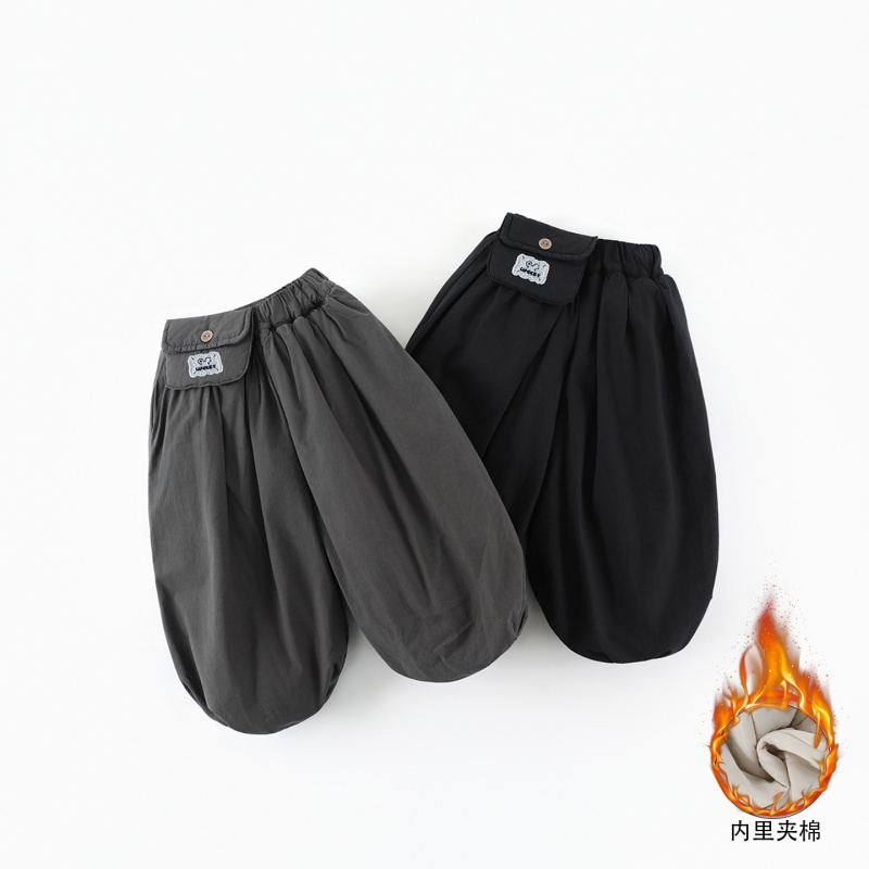 纯棉【一件过冬】儿童棉裤冬季新款裤子韩版腰间小包保暖长裤CK488