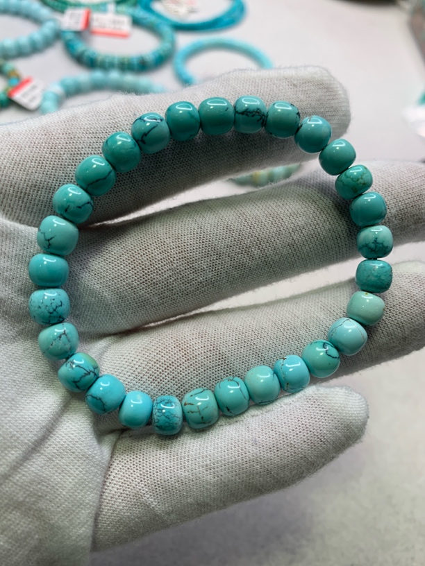 天然原矿绿松石单圈