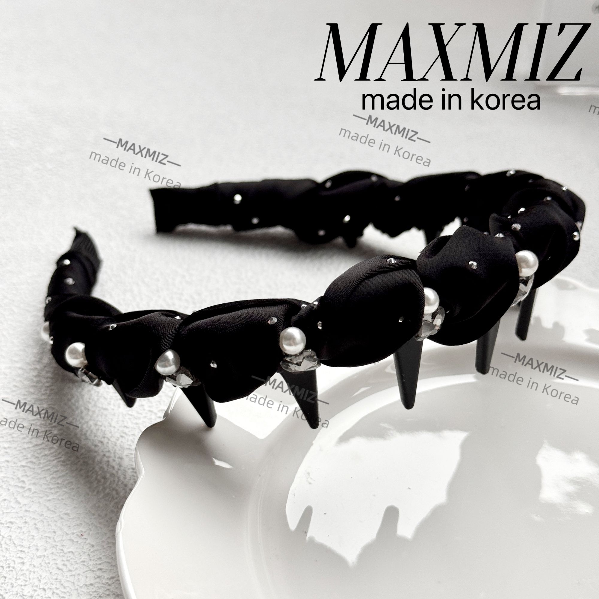 东大门 韩国新款 秋冬缠绕珠珠闪钻发箍 3074