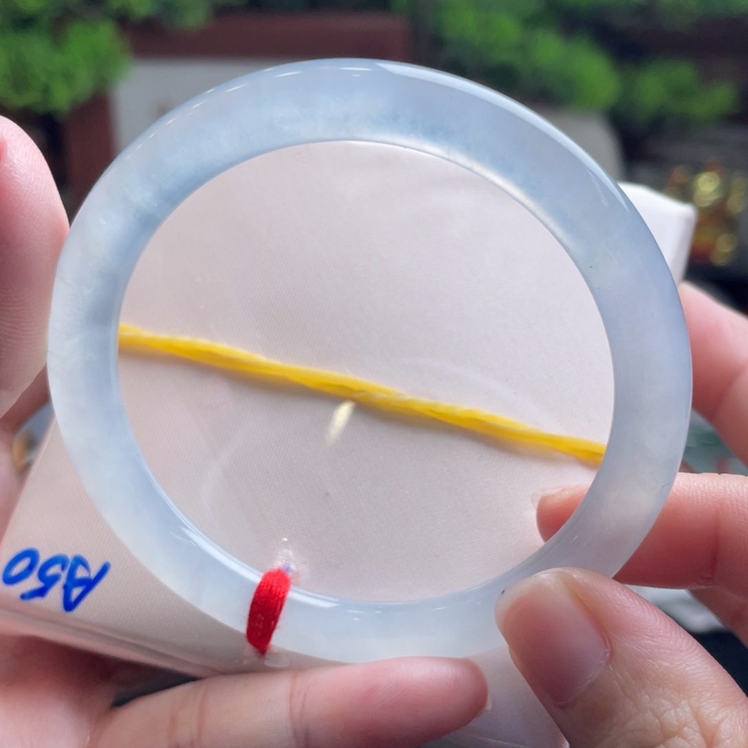 翡翠未镶嵌手镯54.1蓝冰冰棍 