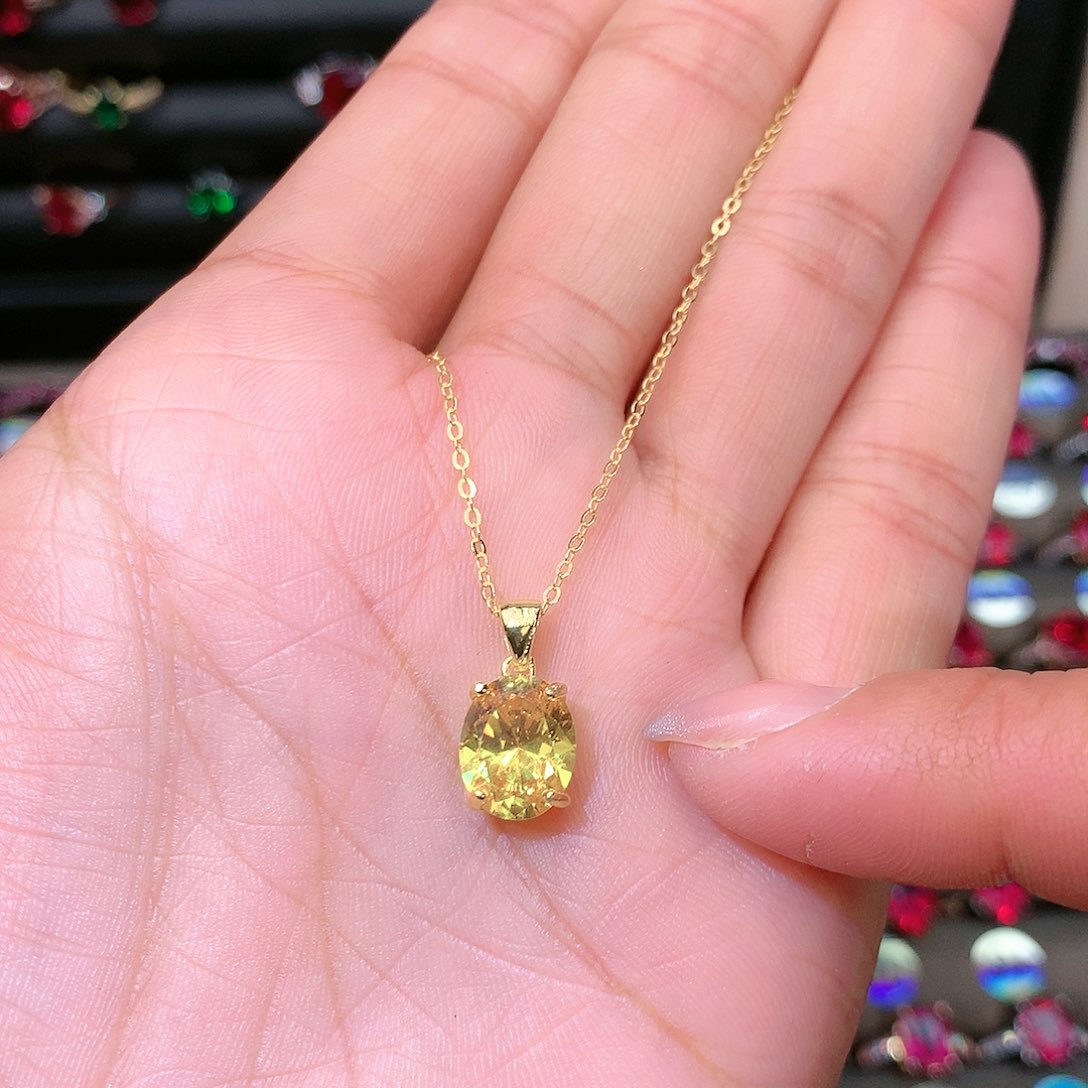 水晶颈饰银S925镶嵌8.10