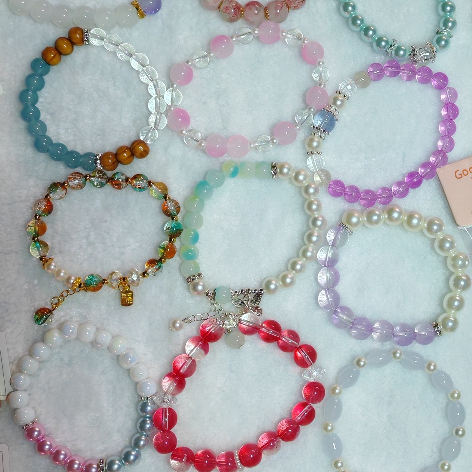 非金属仿珍珠手链 气质海洋生物白色少女风古法