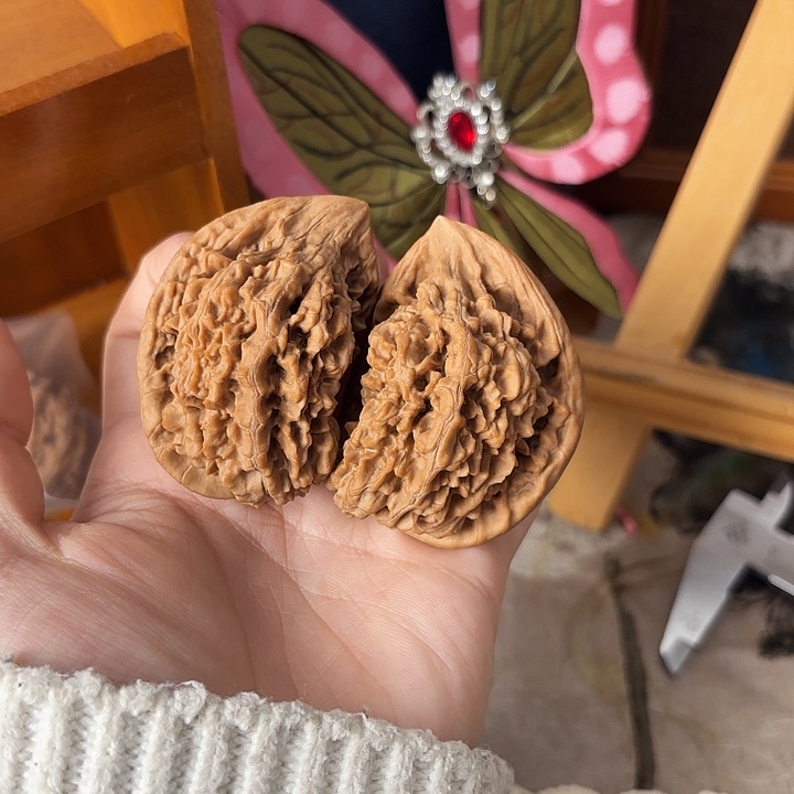 把件文玩核桃官帽半壁