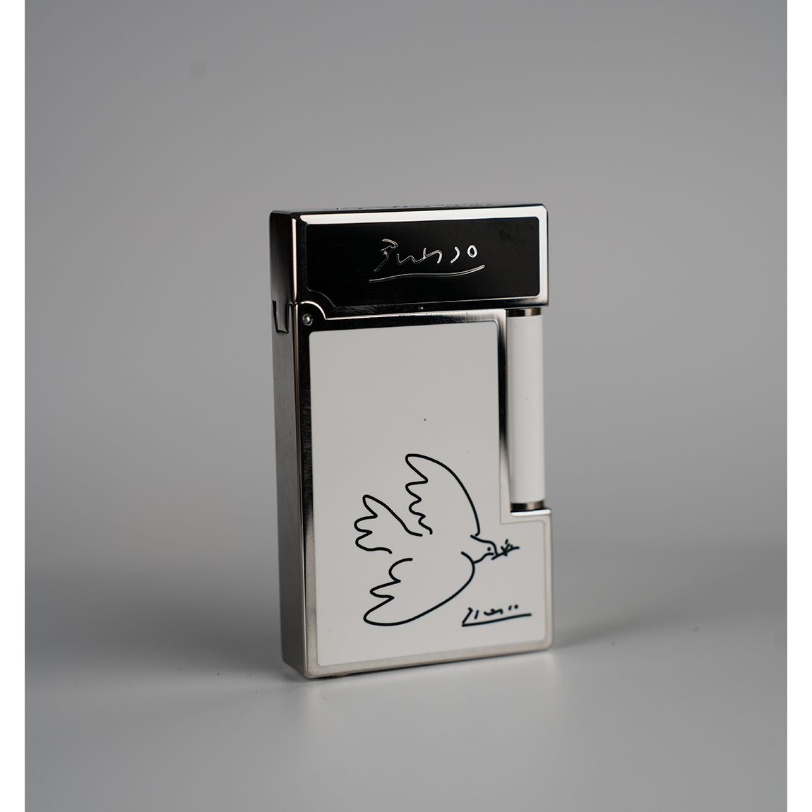 神骏顶配版烤瓷白和平鸽经典打火机高档男士朗声打火机