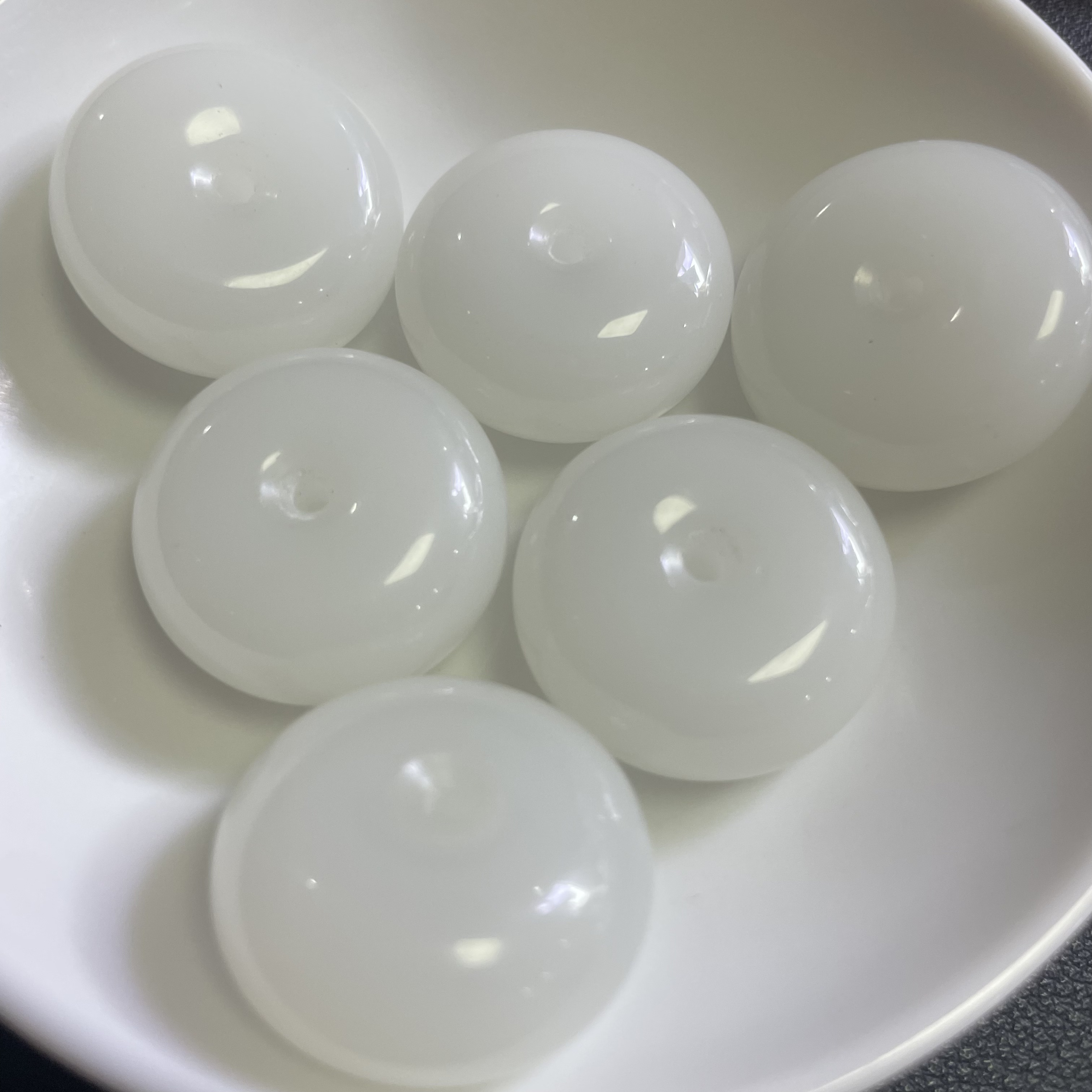 和田玉白玉平安扣1个（赠弹力绳）