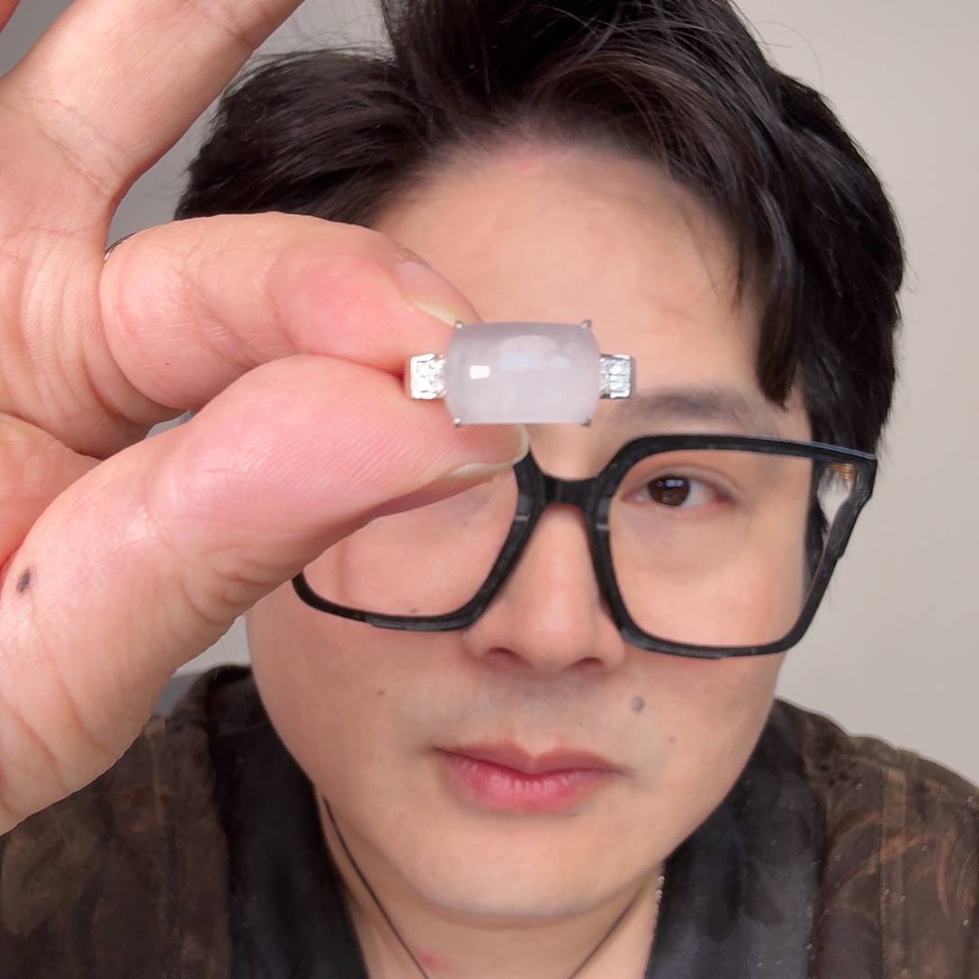 f***n翡翠18K金镶嵌颈饰一件