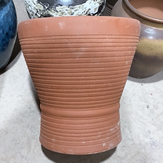 紫砂花盆口30高度30火锅红