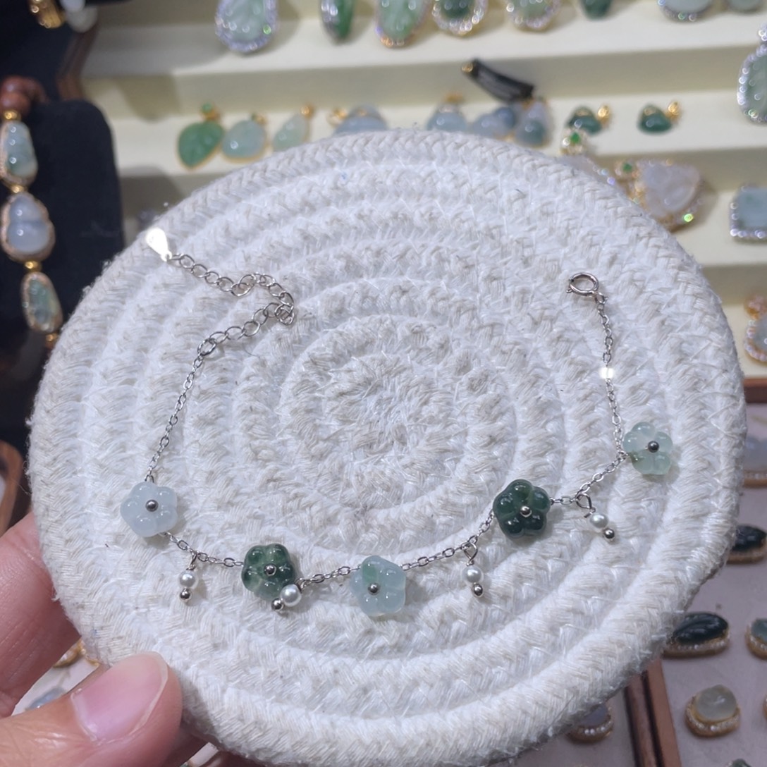 翡翠银S925镶嵌颈饰