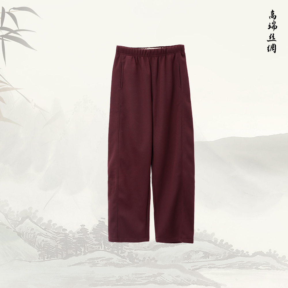 新款时尚显瘦休闲百搭松紧腰加厚裤子54537