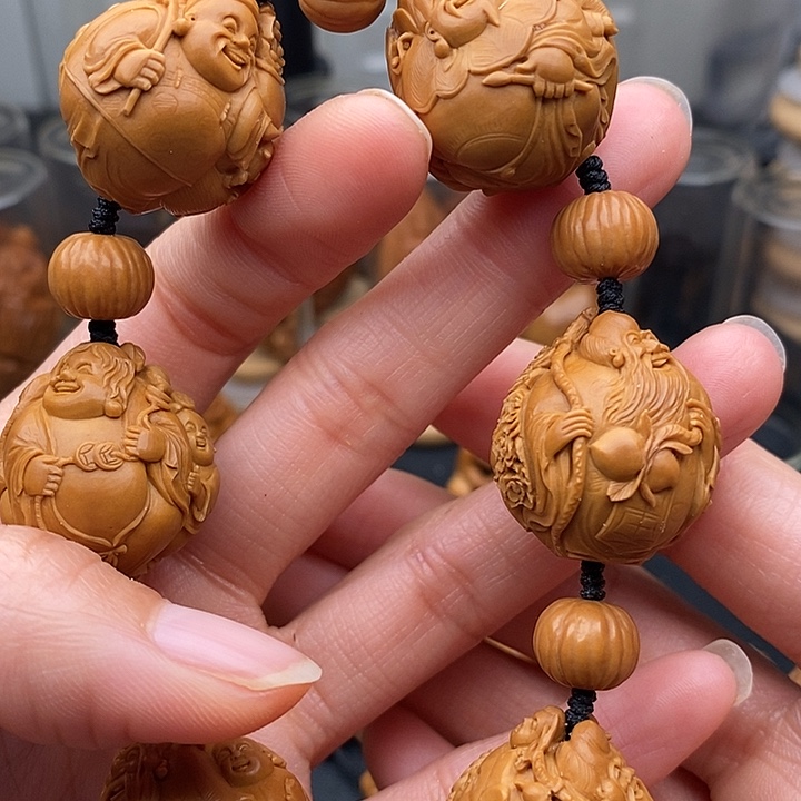 橄榄核吊坠鱼*胖墩手串