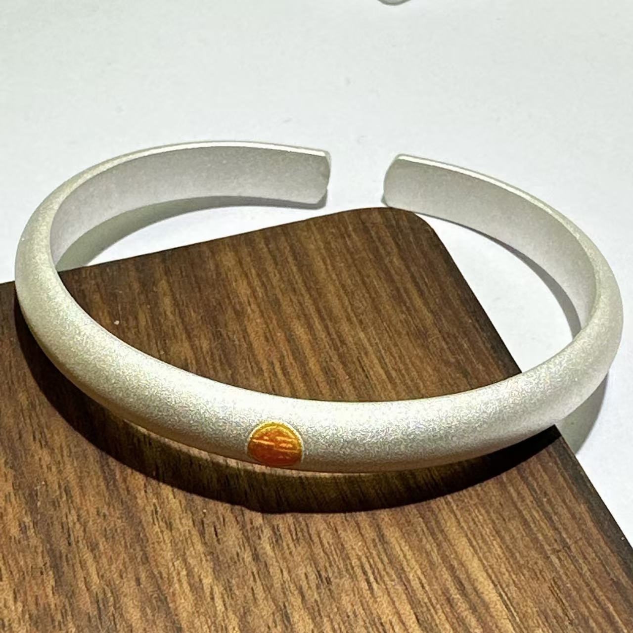 足银手镯 （老银工厂店)K 11 精品时尚潮流马蹄手镯