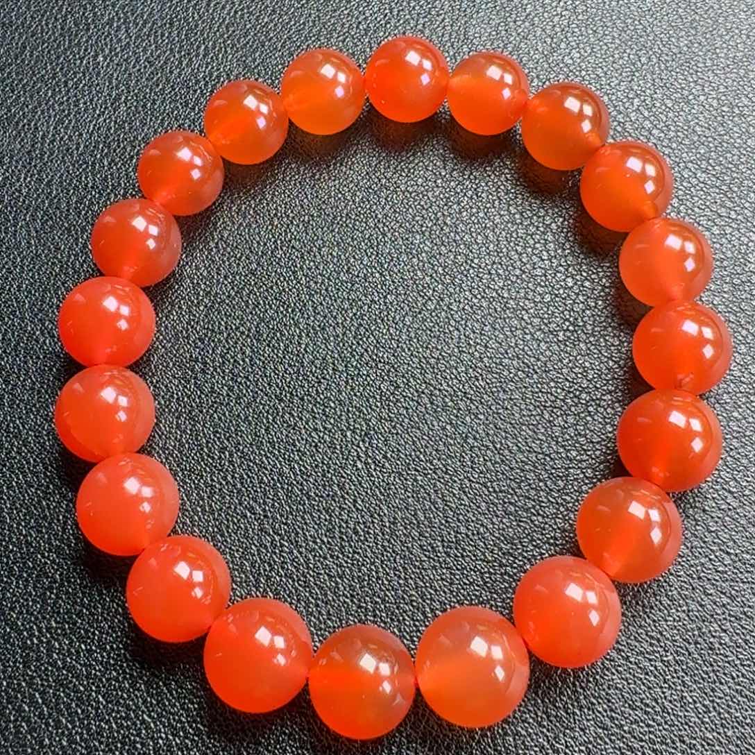 南红玛瑙未镶嵌圆珠单圈