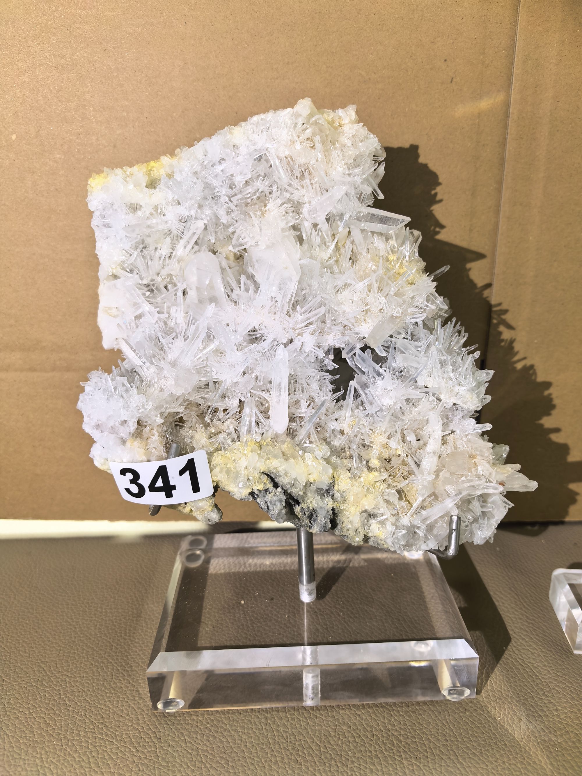 巴西白水晶簇家居桌面办公装饰摆件风水针状水晶簇