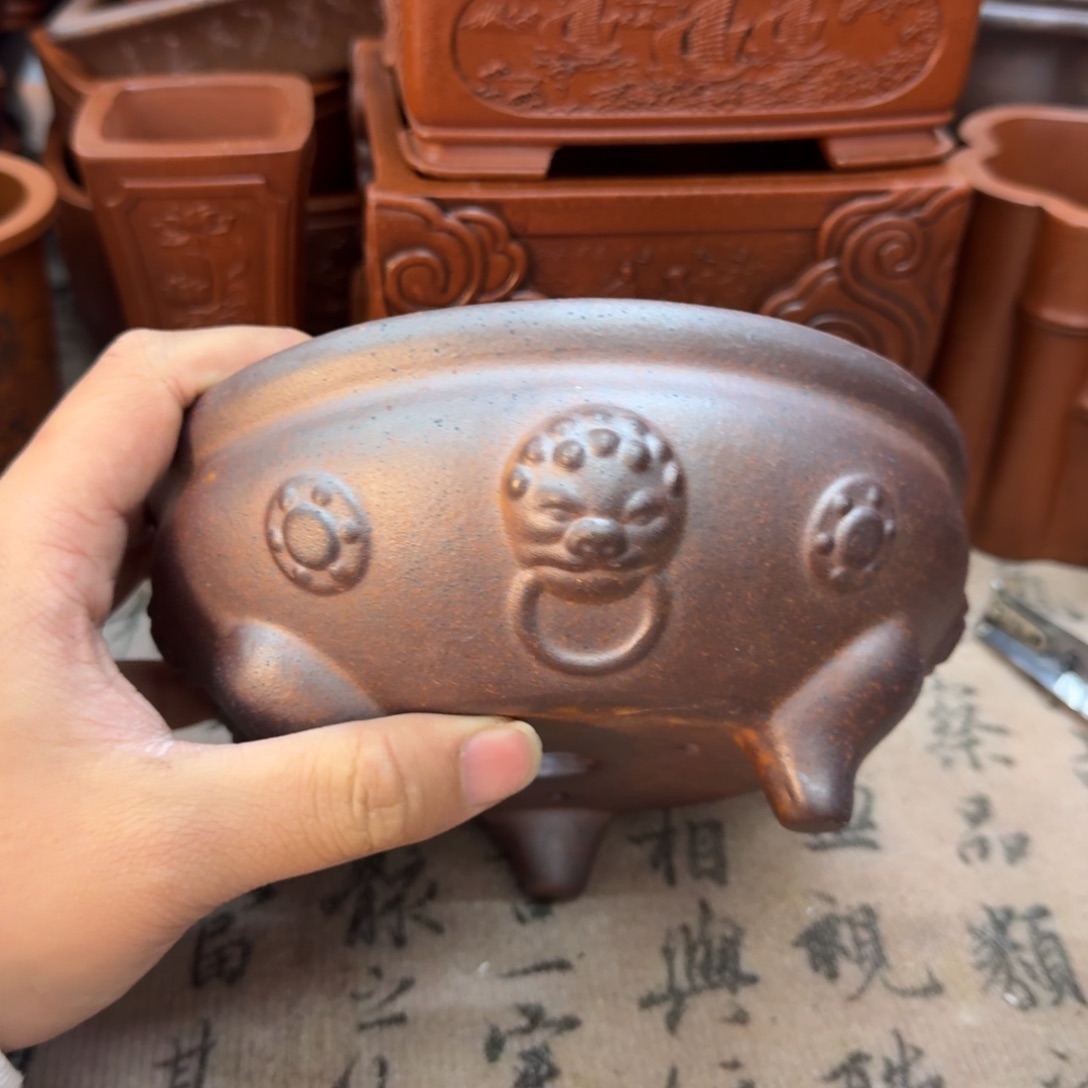 紫砂花盆宜兴紫砂正品14.5x5
