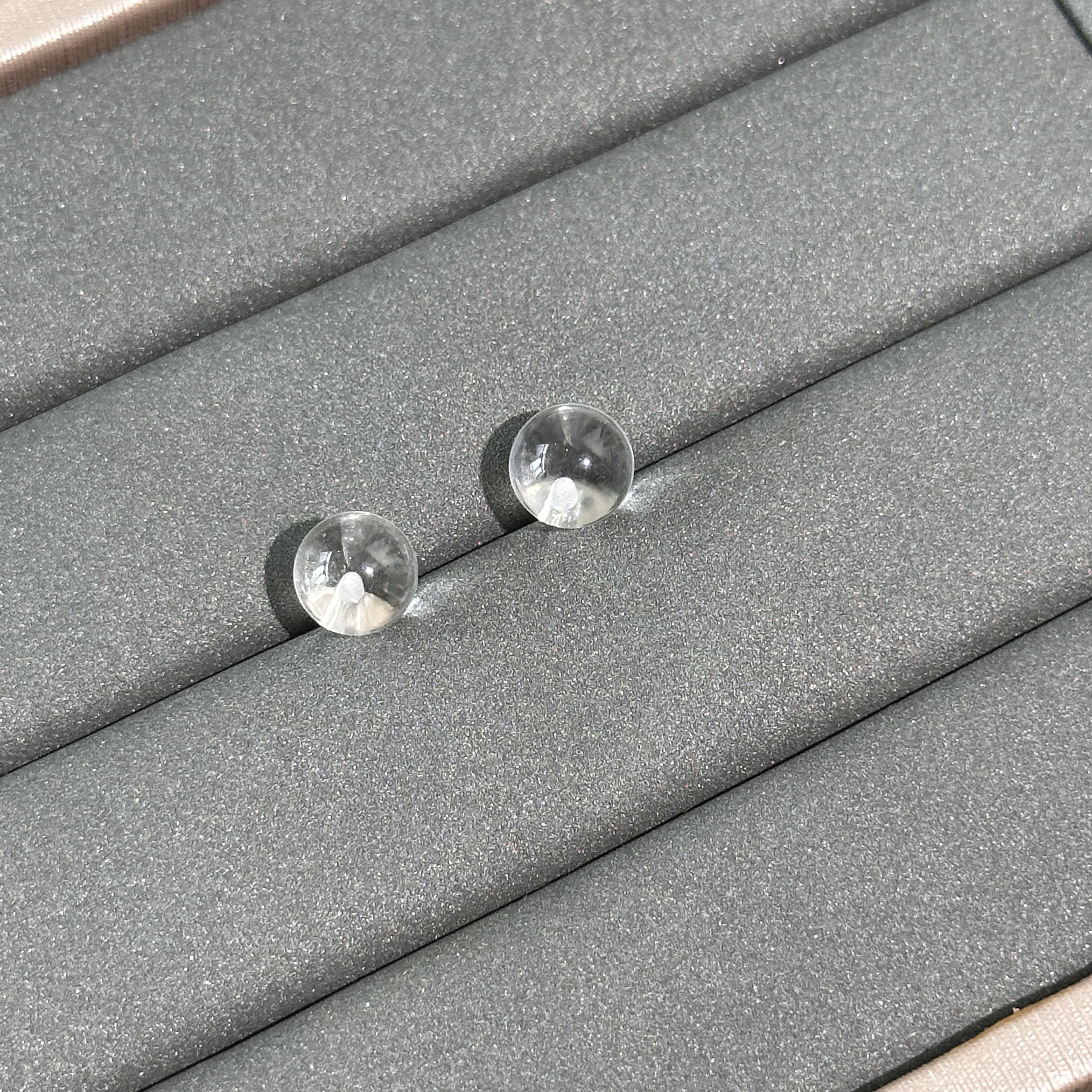 B130 天然白水晶耳饰 多样性发其一