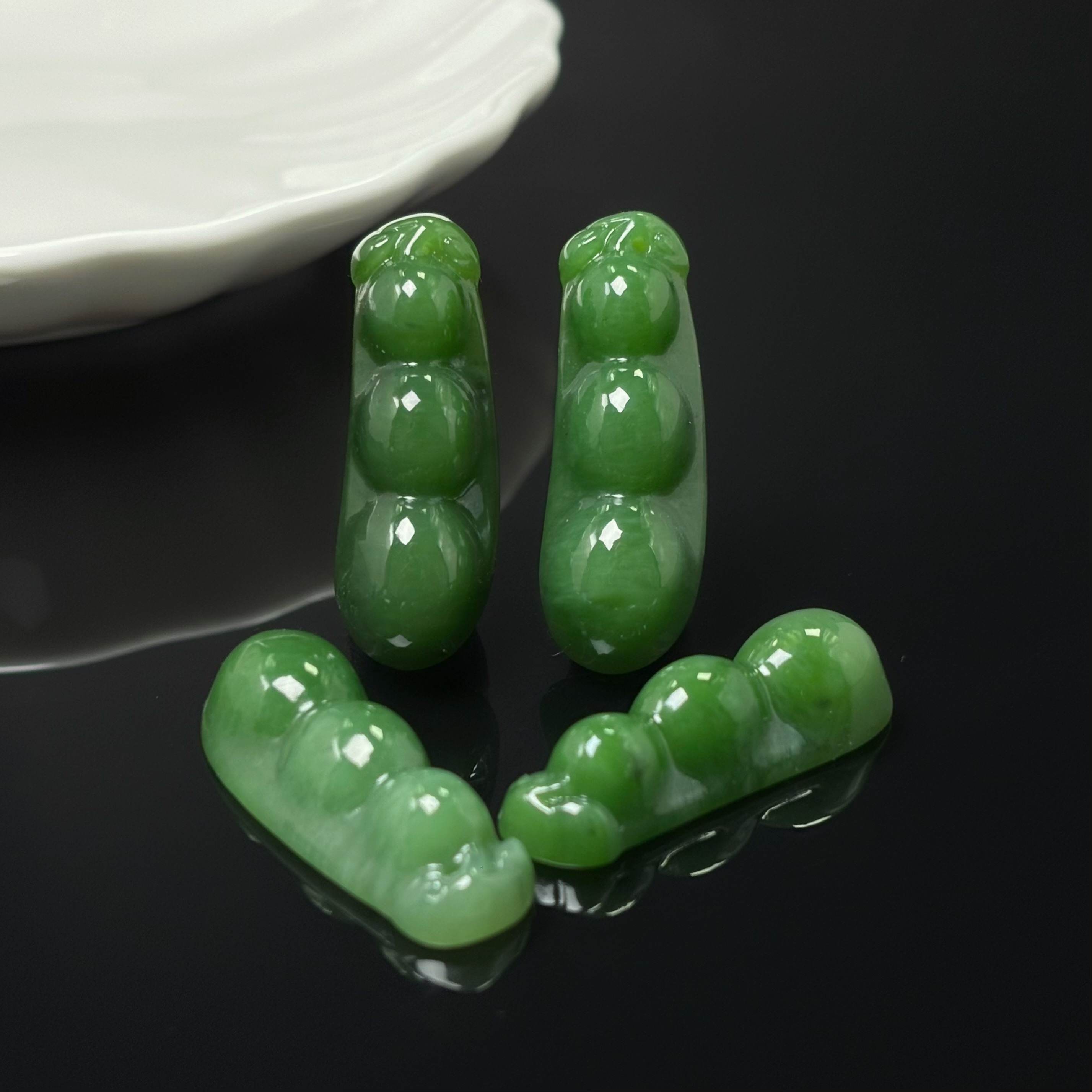 和田玉四季豆挂件 (多样性发一件) 2019