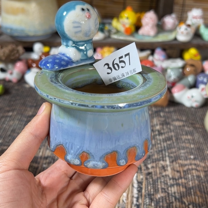活动价30包邮景德镇手工花盆