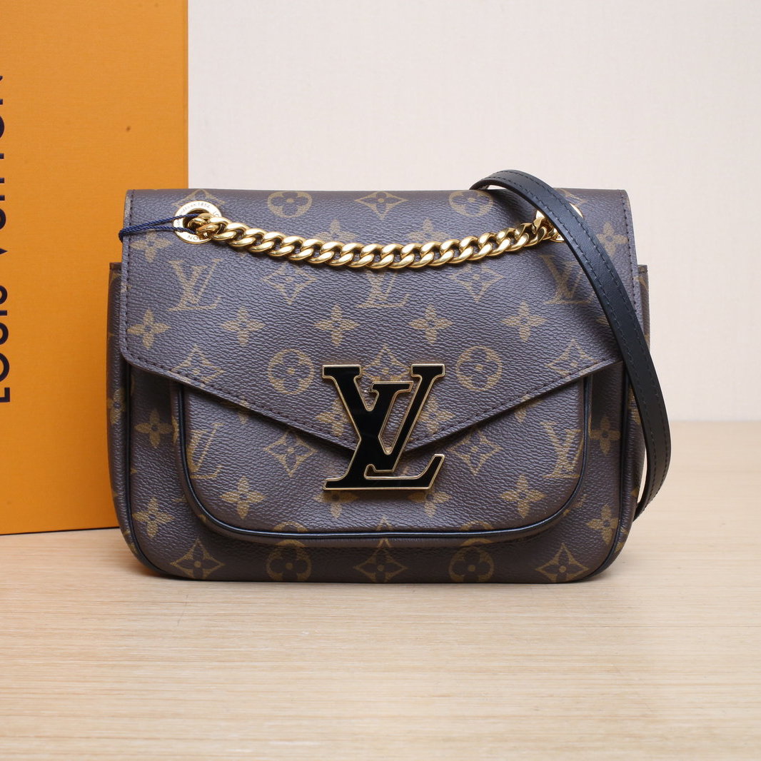 99新 LouisVuitton/路易威登 小花柳 PASSY 链条邮差包 芯片