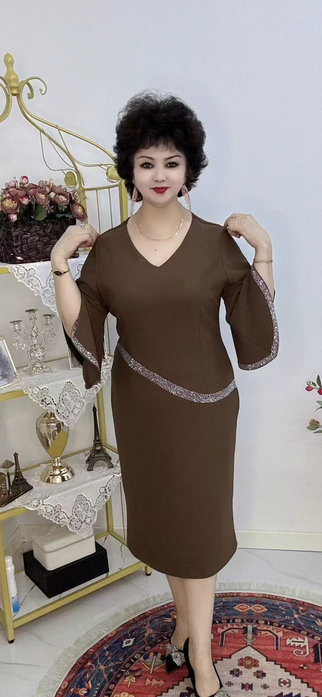 显瘦时尚气质百搭连衣春